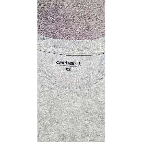 Carhartt Size XS WIP Chase T-Shirt Grey Men's Work Stewart Ca17-16 - Picture 4 of 7